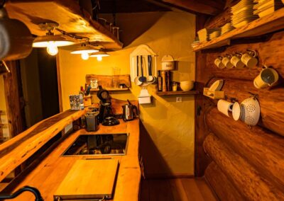 Küche im Blockhaus Mirabella in St Englmar